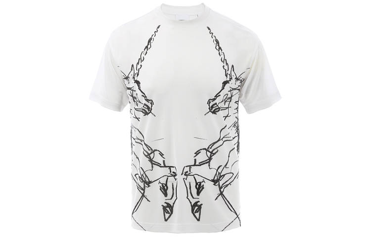 Burberry T Shirts Women's White Crew Neck Moderate Straight Fit
