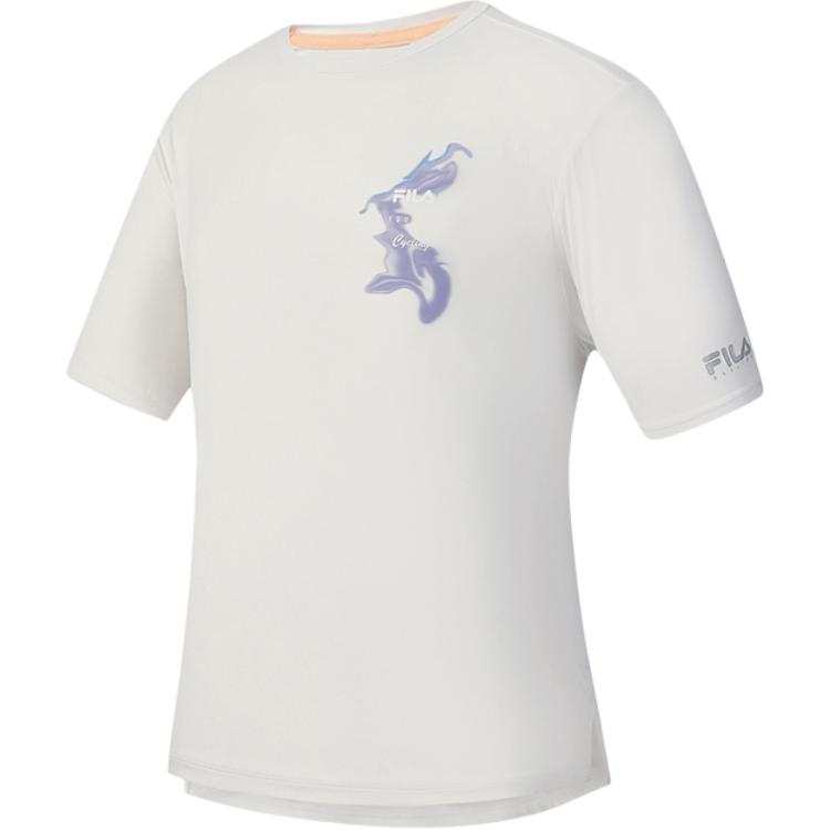 FILA CYCLING SS25 Drop Shoulder Sleeve T Shirt Women's Light Mist Gray GY