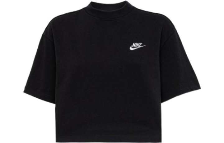 Nike Nike Crop Tops Women's Black Crew Neck Moderate