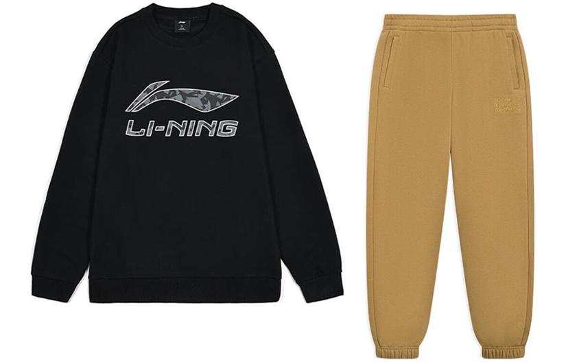 Li-Ning Li Ning Sweatshirt Sets Men's Crew Neck Moderate