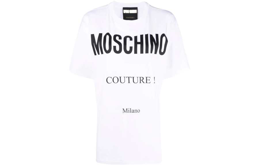 MOSCHINO T Shirts Women's White Crew Neck Moderate Other