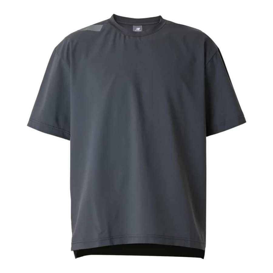 New Balance New Balance Black Out Collection Premier Edition Woven Short Sleeve Top T Shirt Men's Gray