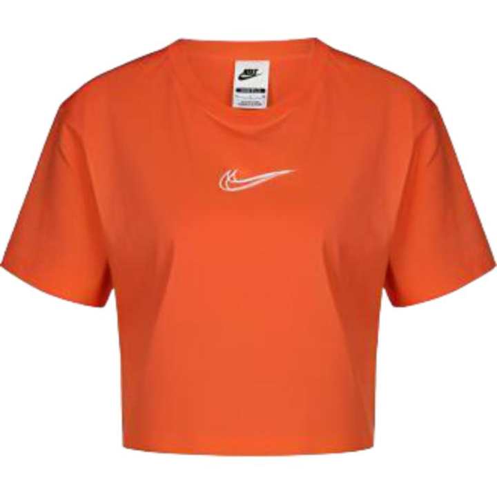 Nike Nike T Shirts Women's Orange Crew Neck Moderate