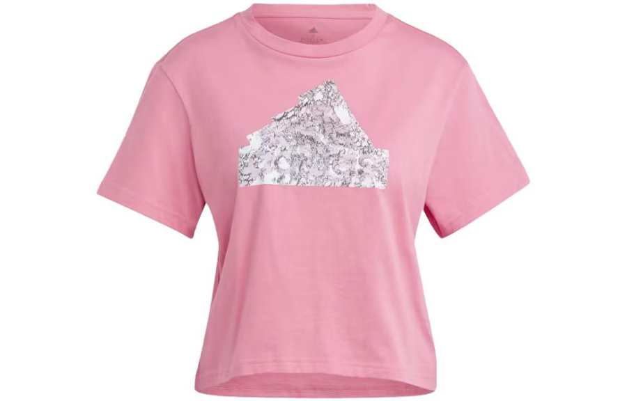 Adidas Adidas T Shirts Women's Pink Crew Neck Moderate Other