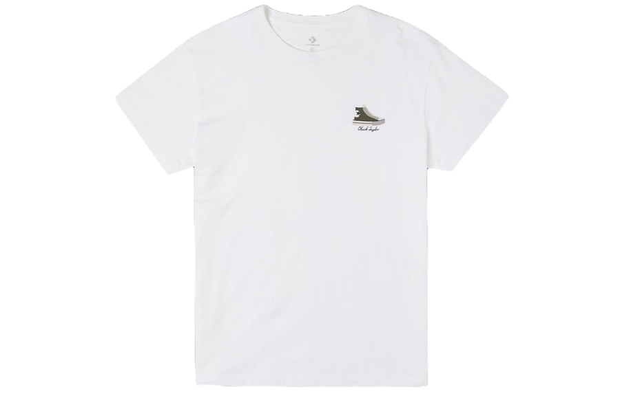 Converse Set in Sleeve T Shirt Women's White American Vintage
