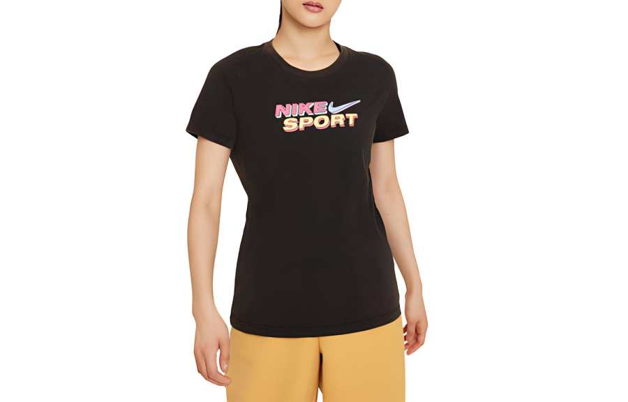 Nike Nike Sportswear T Shirts Women's Black Crew Neck Moderate Other