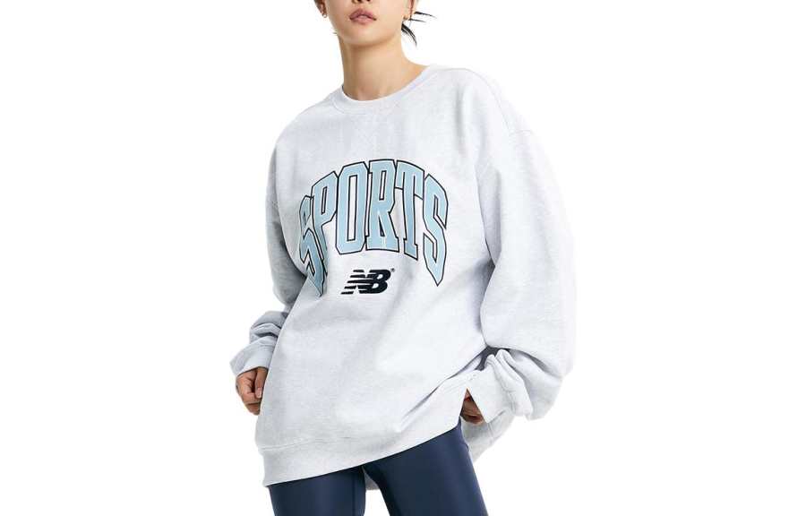 New Balance New Balance T Shirts Women's White Crew Neck Moderate Straight Fit