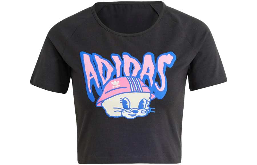 Adidas Originals Raglan Sleeve T Shirt Women's Black