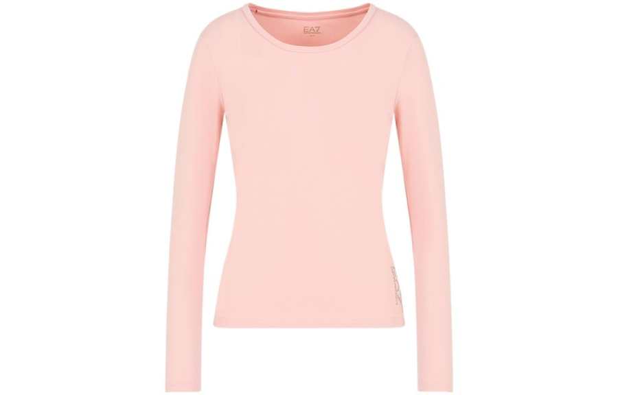 EMPORIO ARMANI EA7 T Shirts Women's Crew Neck Moderate Straight Fit