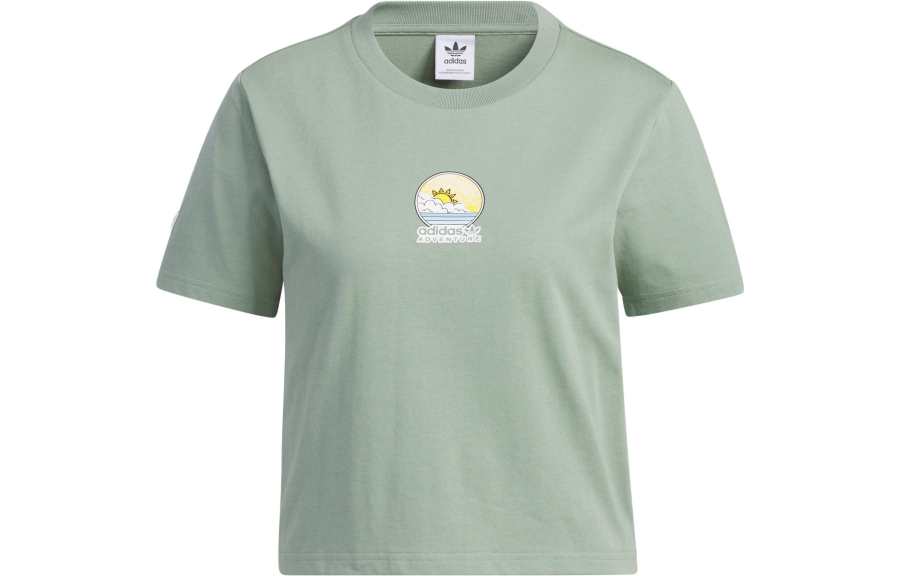 Adidas Originals Crop Tops Women's Dusty Green Moderate