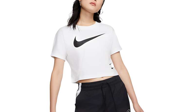 Nike Nike Crop Tops Women's White Crew Neck Moderate