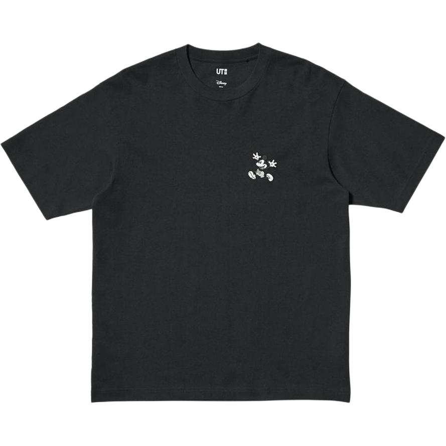 UNIQLO T Shirts Unisex 09 Black Crew Neck Moderate