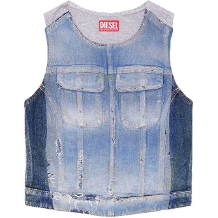 DIESEL DIESEL De Benedicta S Denim Top 'Blue'