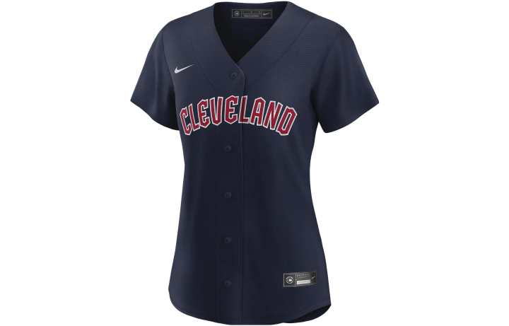 Nike Nike T Shirts Women's Marine Blue V Neck Moderate Straight Fit