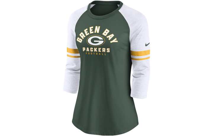 Nike Nike T Shirts Women's Green Crew Neck Moderate Straight Fit