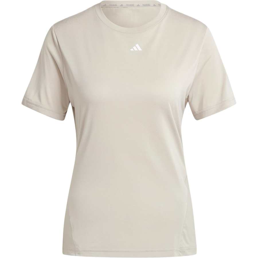 Adidas Adidas Clothing T Shirts Women's Beige Crew Neck