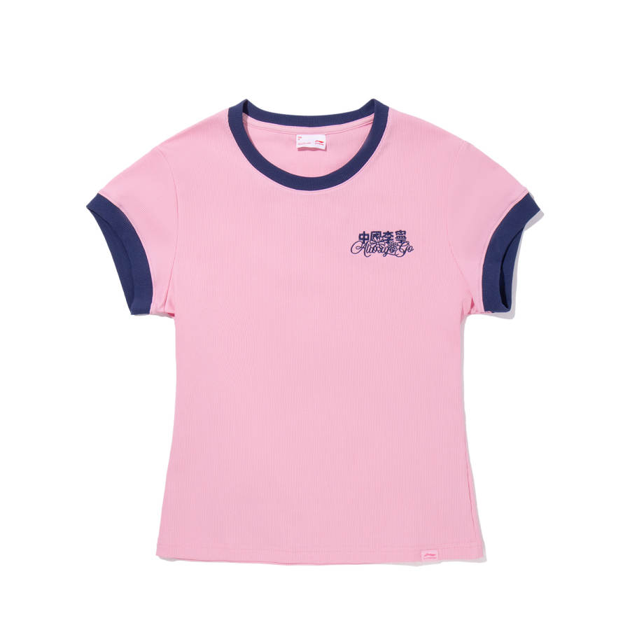 Li-Ning Li Ning T Shirt Women's Peach Wood Pink