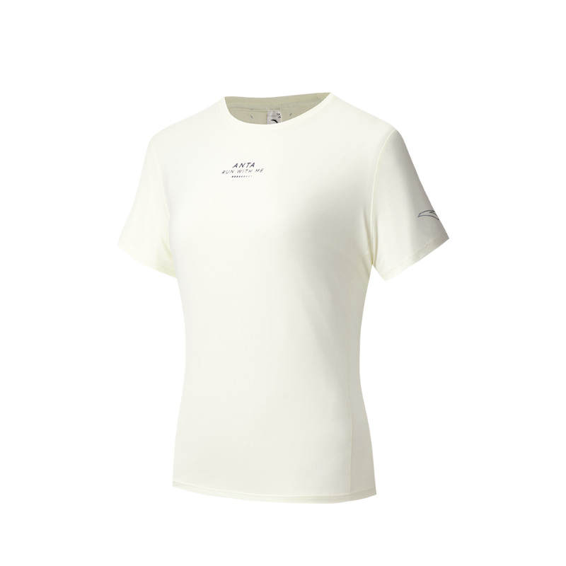 Anta Running Collection Regular Sleeve T Shirt Women's Endless Green