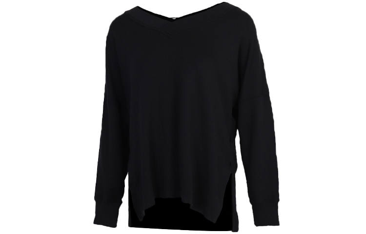 Nike Nike T Shirts Women's Black V Neck Moderate Straight Fit