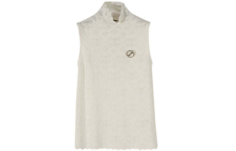 WE11DONE T Shirts Women's White Turtleneck Moderate Straight Fit