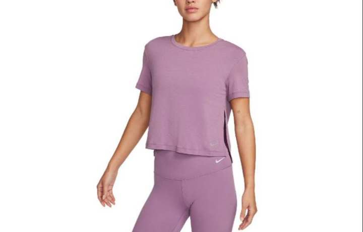 Nike Nike Dri Fit T Shirts Women's Purple Crew Neck Moderate Other