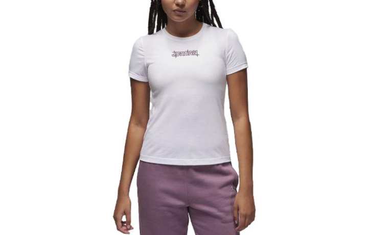 Jordan Jordan Slim Graphic T Shirt Women's White