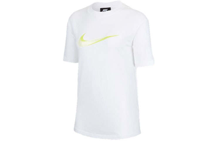 Nike Nike T Shirts Women's White Crew Neck Moderate Straight Fit