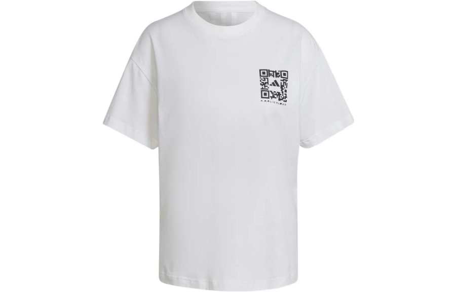 Adidas Adidas T Shirts Women's White Crew Neck Moderate Straight Fit