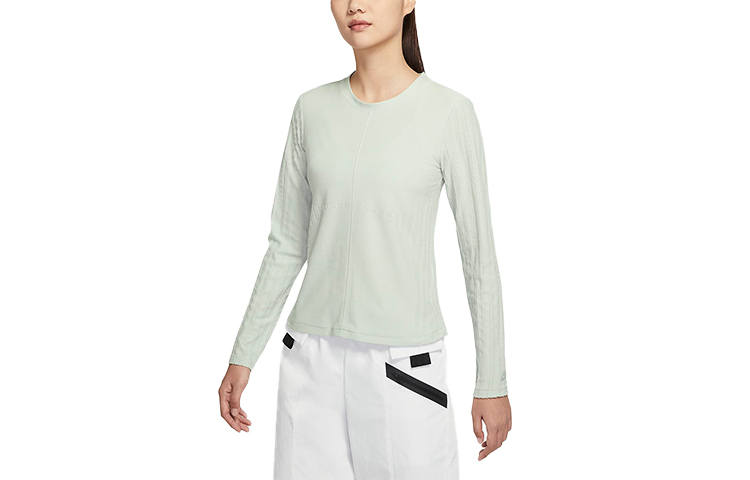Nike Nike Dri FIT Sport T Shirt Women's Pumice Gray Green