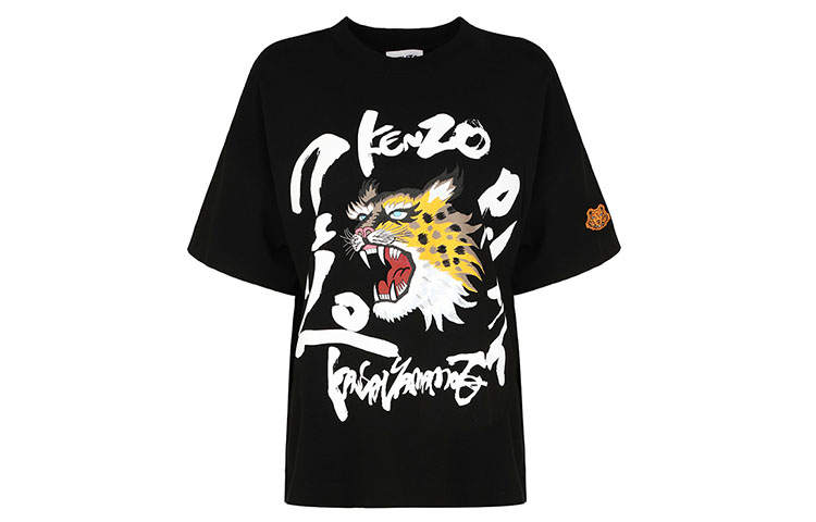 KENZO T Shirts Women's Black Crew Neck Moderate