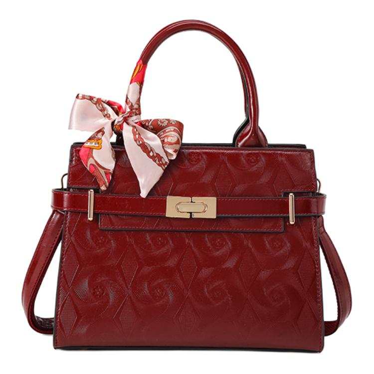 PAYOT Microfiber Synthetic Leather Tote Shoulder Bag, Crossbody Bag, Handbag Women's Burgundy