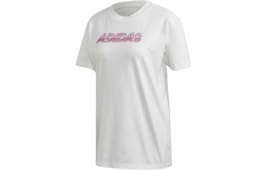 Adidas Adidas T Shirts Women's White Crew Neck Moderate Straight Fit