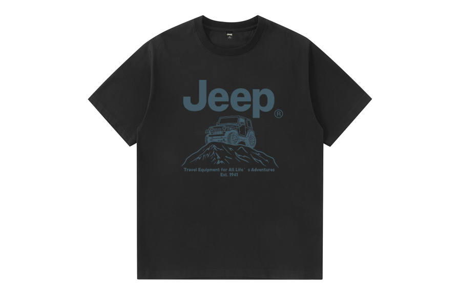 Jeep T Shirts Unisex Crew Neck Moderate Straight Fit