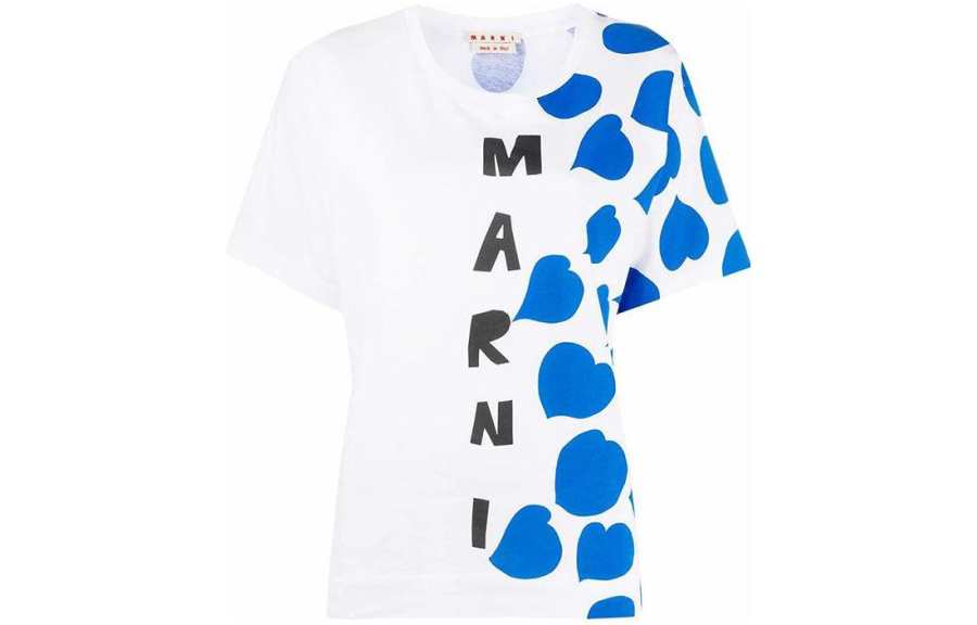 MARNI T Shirts Women's White Crew Neck Moderate Straight Fit