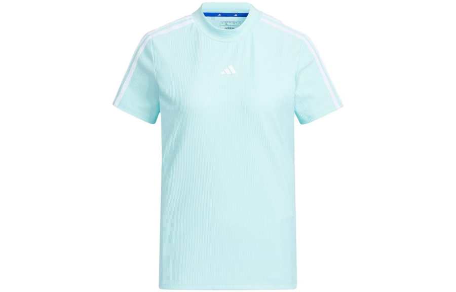 Adidas Adidas T Shirts Women's Teal Crew Neck Moderate Straight Fit
