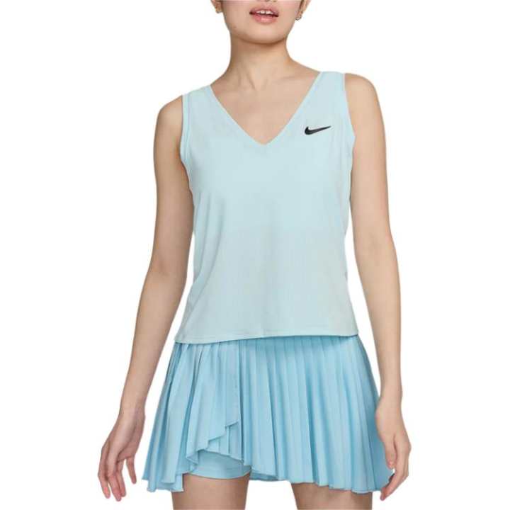 Nike Nike Tank Tops Women's Blue V Neck Moderate Racerback