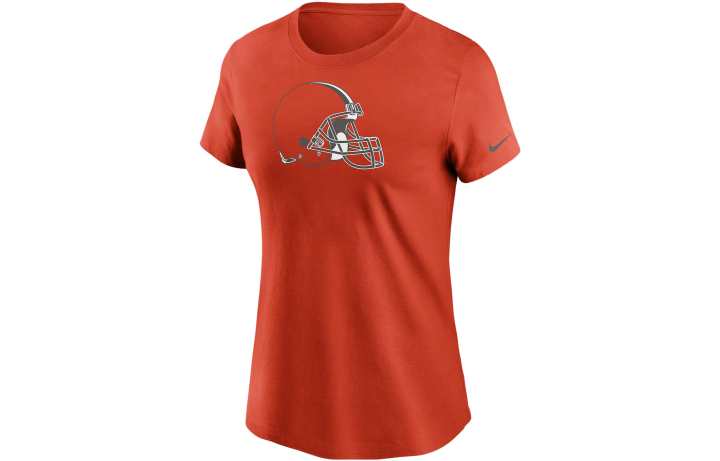 Nike Nike T Shirts Women's Orange Crew Neck Moderate Straight Fit
