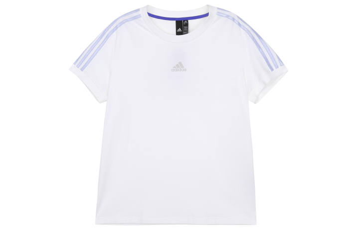Adidas Adidas T Shirts Women's White Stand Collar Moderate Straight Fit