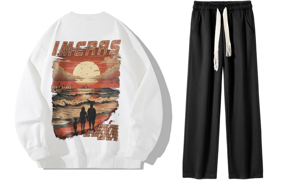 Imcrasy Imcrasy Sweatshirt Sets Unisex Crew Neck Moderate