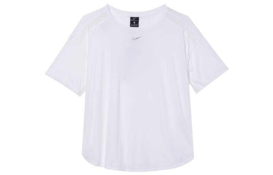 Nike Nike T Shirts Women's White Crew Neck Moderate Straight Fit