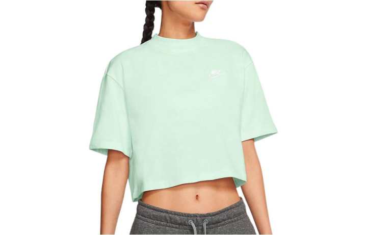 Nike Nike Crop Tops Women's Light Green Crew Neck Moderate