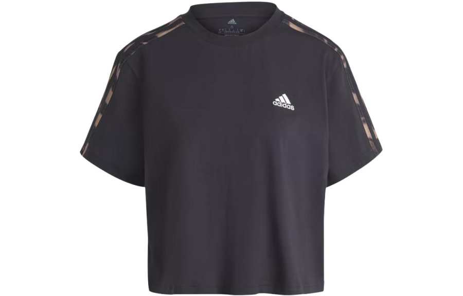 Adidas Adidas T Shirts Women's Black Crew Neck Moderate Straight Fit