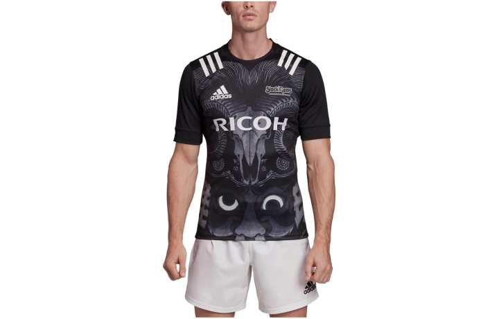 Adidas Adidas Rugby Jerseys Men's Black Crew Neck Moderate