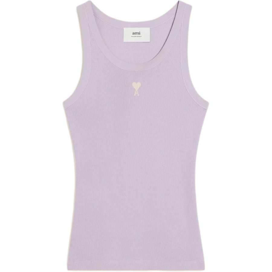 AMIPARIS Ami Paris Logo Embroidered Sleeveless Tank Top