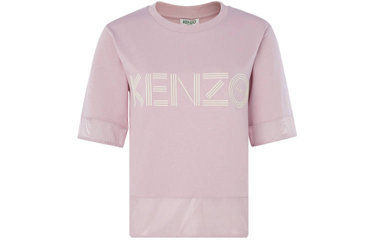 KENZO T Shirts Women's Pink Crew Neck Moderate Straight Fit