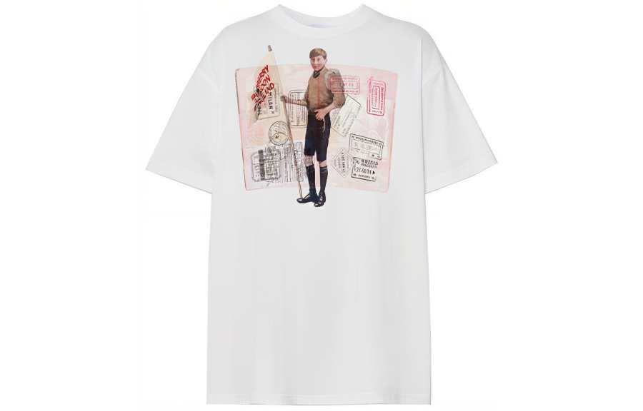 Burberry Drop Shoulder Sleeve T Shirt Women's White