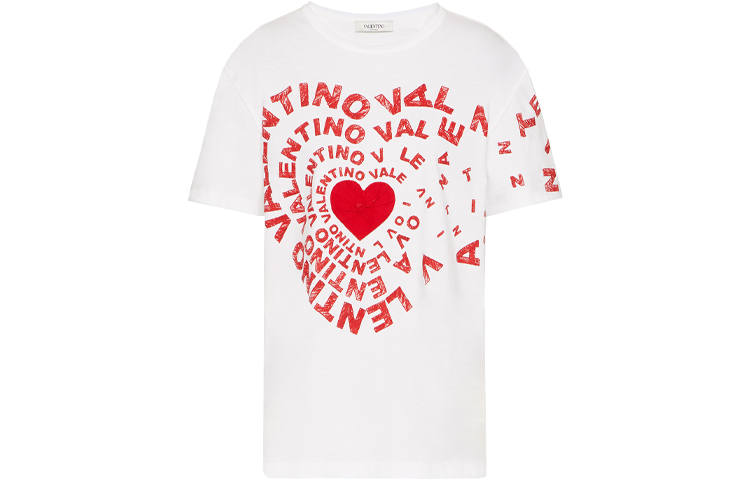 Valentino T Shirts Women's White Crew Neck Moderate