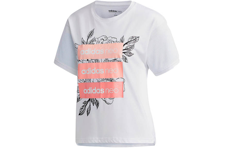 Adidas Neo Drop Shoulder Sleeve T Shirt Women's White