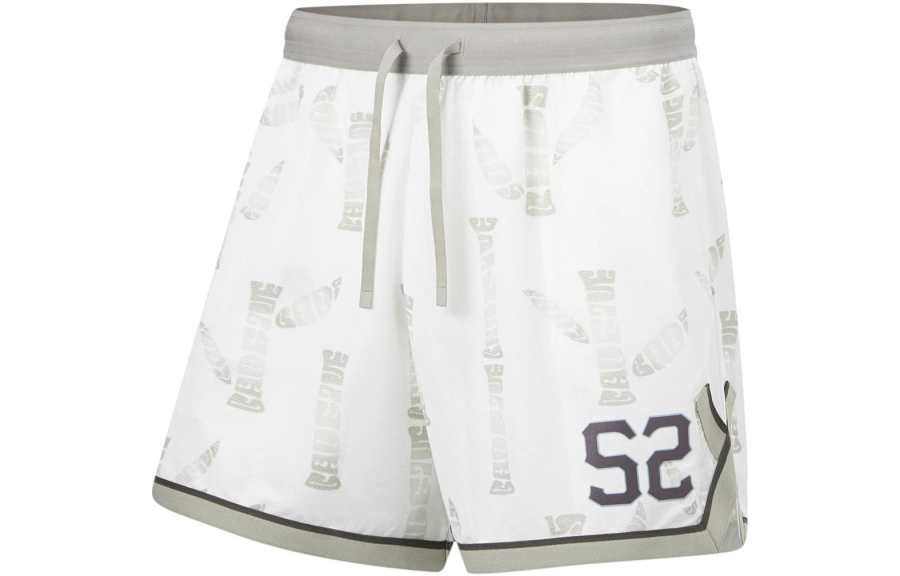Li-Ning Li Ning Badfive Basketball Shorts Men's Ivory All Over Print Rock Ridge Gray