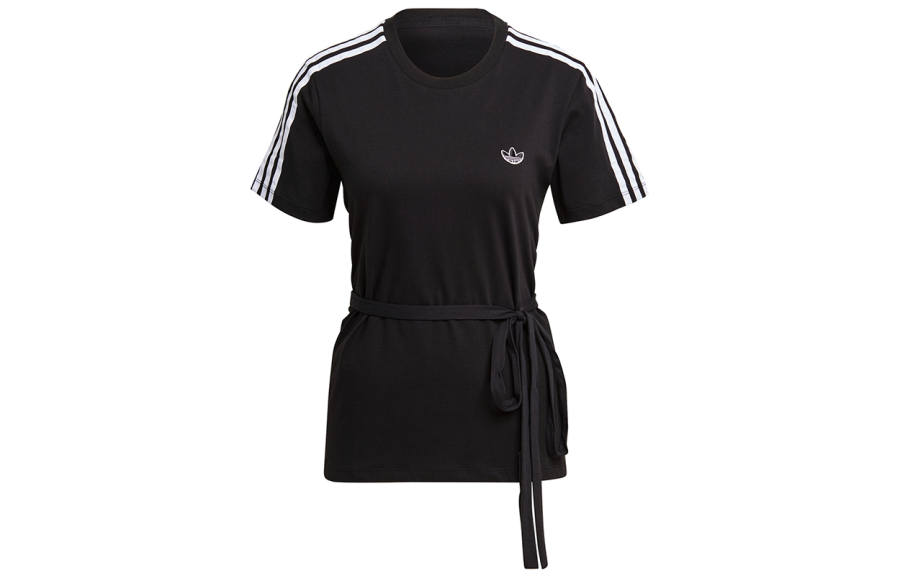 Adidas Originals Set in Sleeve T Shirt Women's Black